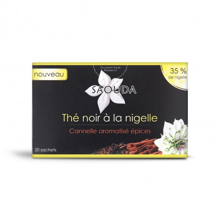 Thé noir à la nigelle cannelle aromatisé épicés | Marque Saouda