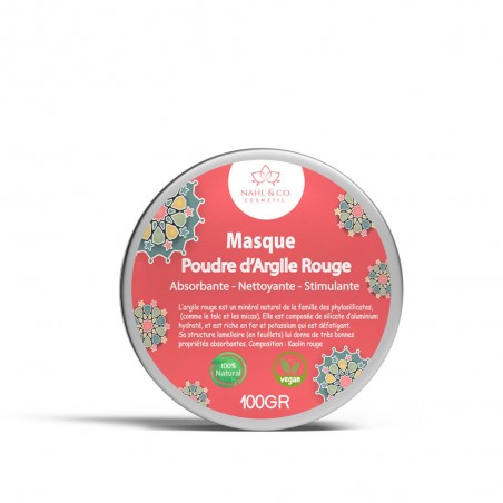 Masque à l'argile rouge I 100% naturel I Bienfaits nombreux
