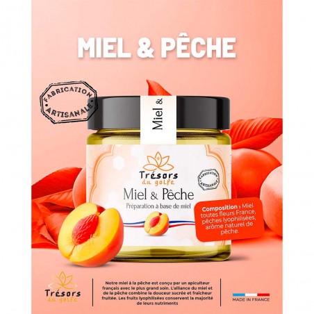 Miel & Pêche | Fabrication artisanale | Contenance 250g