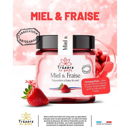 Miel & Fraise | Fabrication artisanale | Contenance 250g