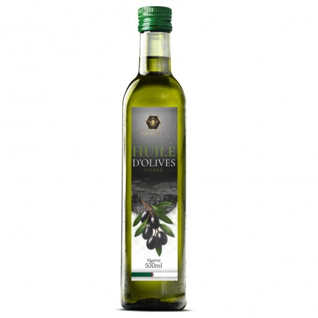 Extra vergine olijfolie uit Algerije – Glazen fles 500 ml
