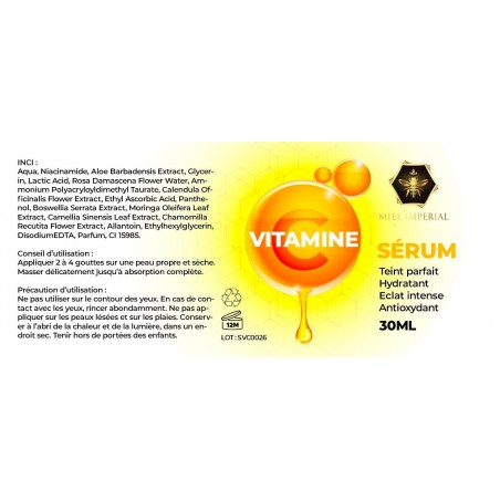 Vitamine C Gezichtsserum 30 ml kopen | Stralende glow | Miel Impérial