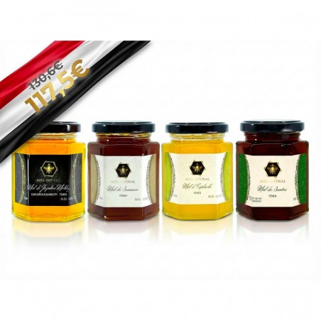 Pack de 4 mieles de Yemen – Precio reducido – 4 tarros de 250 g