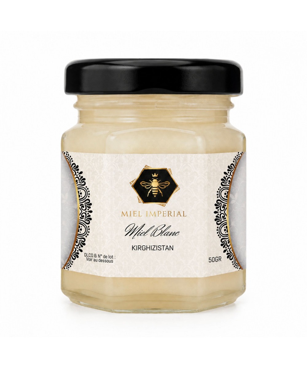 Miel Blanc du Khirghizistan | Miel crémeux de couleur blanche
