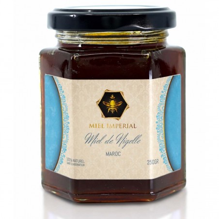 Miel de Nigella de Marruecos – Miel de Azufaifo con Semillas Crujientes de Nigella 250 g