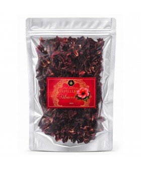 Feuilles d'hibiscus séchées – Sachet de 100g