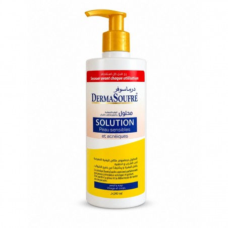Solution DermaSoufre – Peaux sensibles et à tendance acnéique – 240 ml