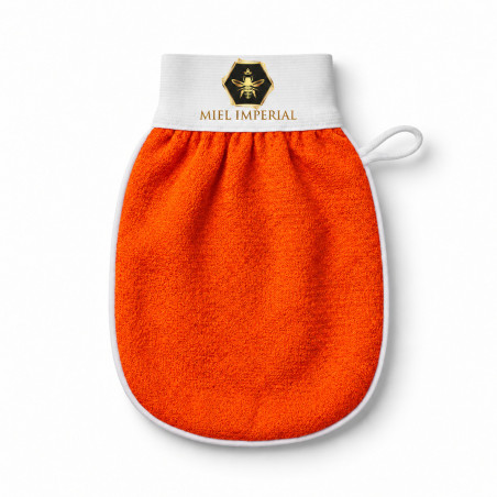 Marokkanischer Kessa-Handschuh orange | Miel Impérial