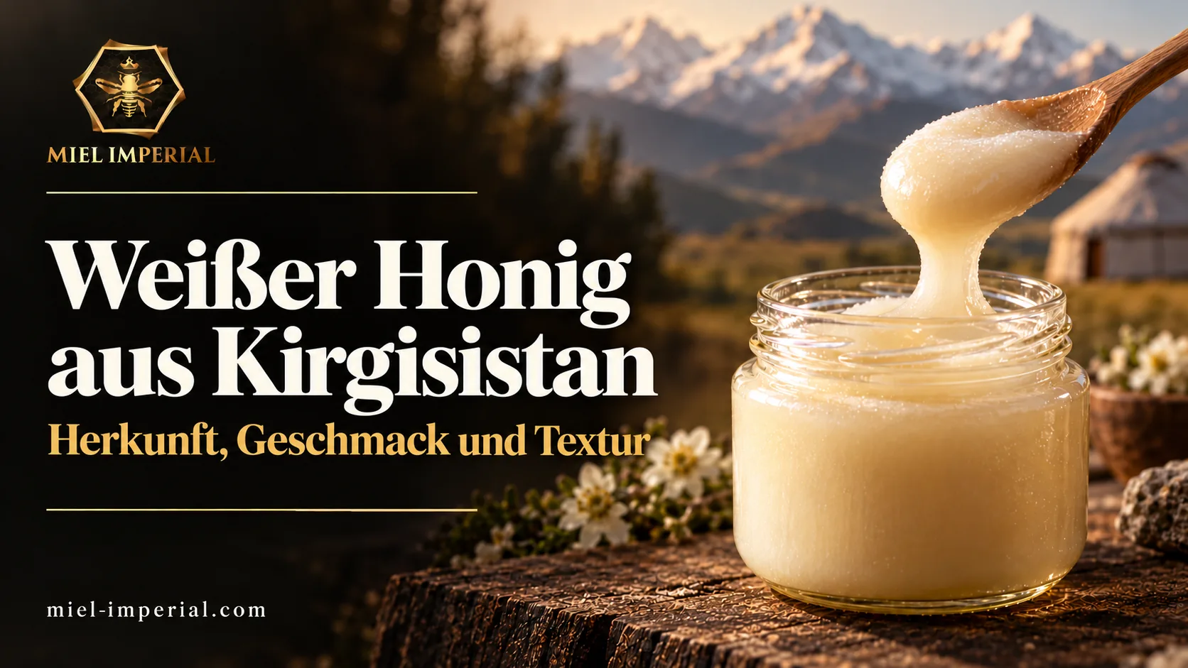 Weißer Honig aus Kirgisistan: Herkunft, Geschmack und Textur | Miel Impérial